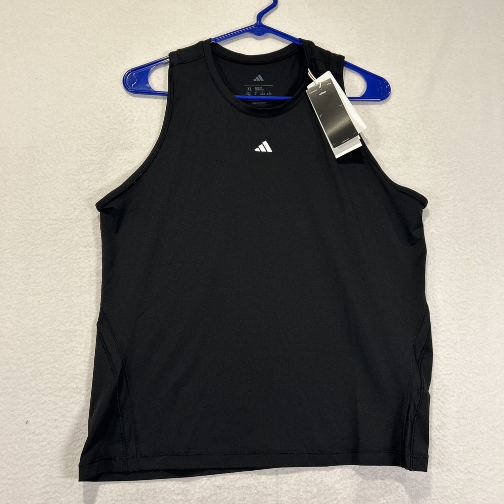adidas Womens Black Training Tank Top Slim Fit XL Climacool IW6355 Sleeveless